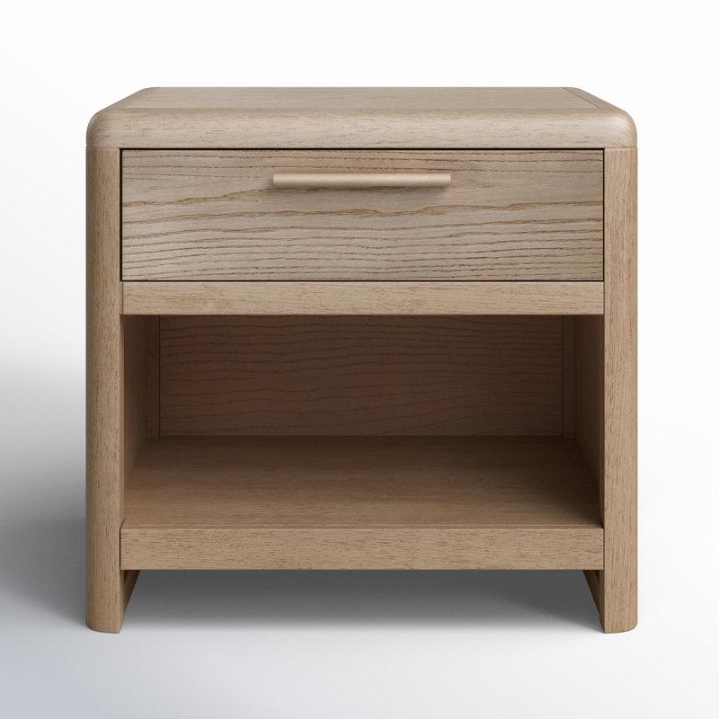 Furano One Drawer Wood Nightstand | Stylish & Functional