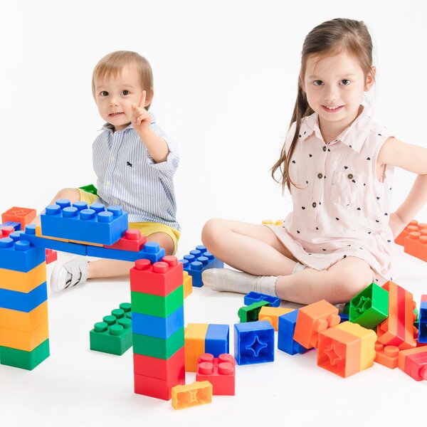 Soozier 12 Piece Soft Foam Building Play Blocks for Toddlers with Bright  Colors, Safe Materials, & Endless Possibilities