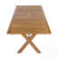 Table de salle à manger d'extérieur en bois d'acacia, conception télescopique pour les rassemblements de patio et de jardin