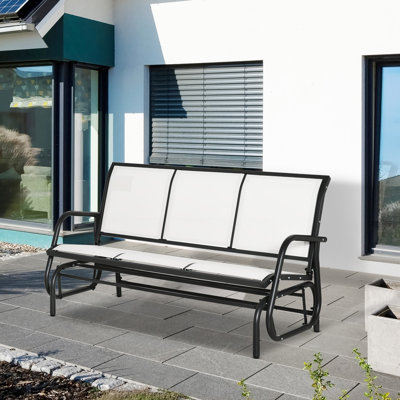 Jahid Outdoor Gliding Metal Bench