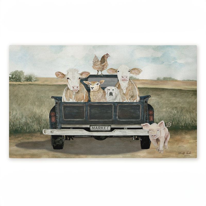 Tapis de porte pour l'extérieur prêt à monter, prêt à monter, par Cindy Jacobs, 18 po x 30 po, Prêt pour un tour d'animaux