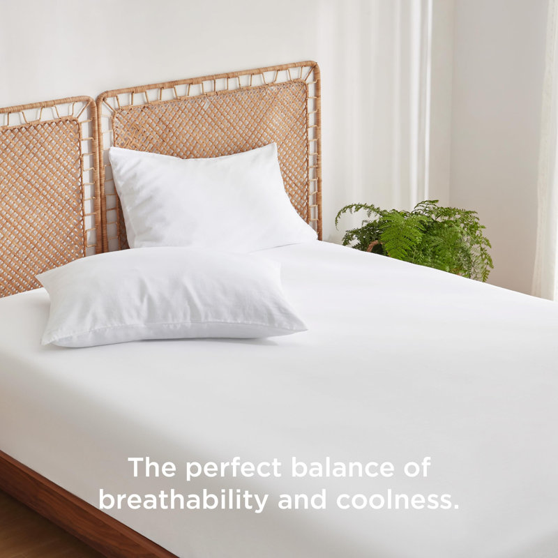 Drap-housse pour lit en nylon Lyocell, Blanc pur, Ensemble de drap très grand avec un drap-housse e