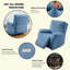 4-Piece Recliner Chair Covers, Elastic Recliner Slipcover With Pocket, Stretchable Bottom And Ties-1708715550