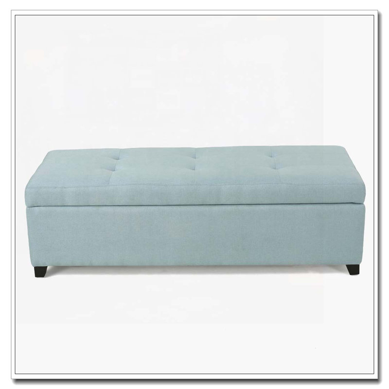 Banc de rangement rembourré à couvercle rabattable