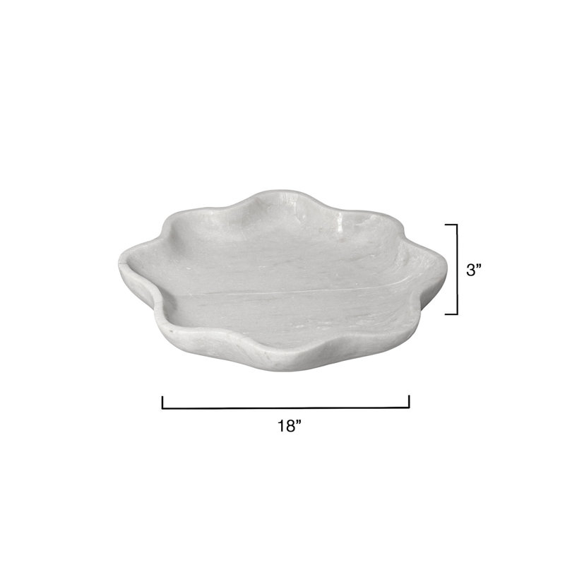 Frill Marble Decorative Bowl
