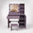 Makeup Vanity with Bulb LED Mirror and Stool Storage Dressing Table for Bedroom