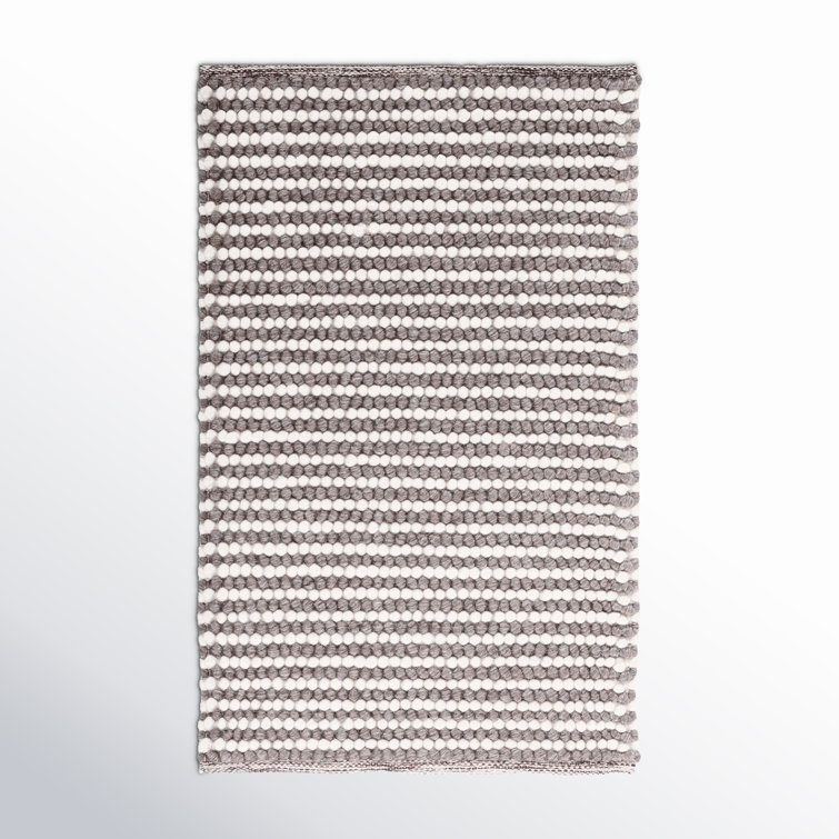 Cleodora Handmade Ivory/Dark Brown Rug