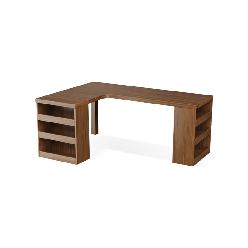 Bureaux rectangulaires en bois massif brun clair, H 29,53 po x l 62,99 po x P 47,24 po, Retour à gauche