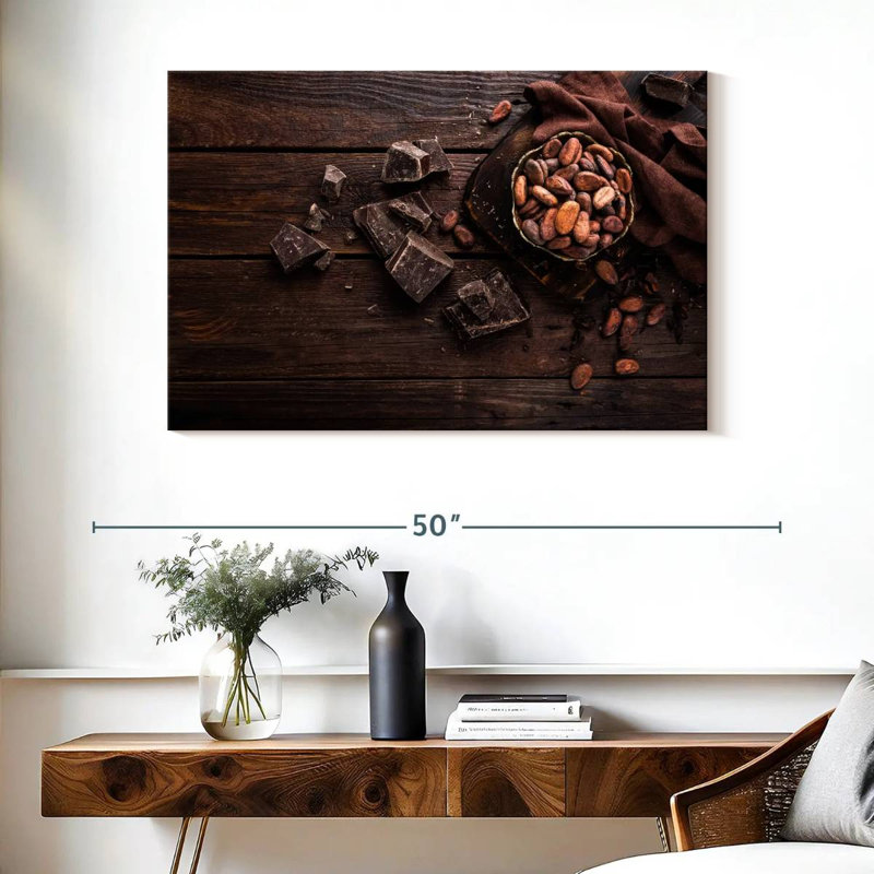 Chocolat et fève de cacao Yarlin, H 26 po x l 39 po