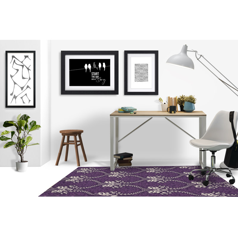 Tapis de chaise rectangulaire Novelle, L 36 po x L 60 po, Mauve