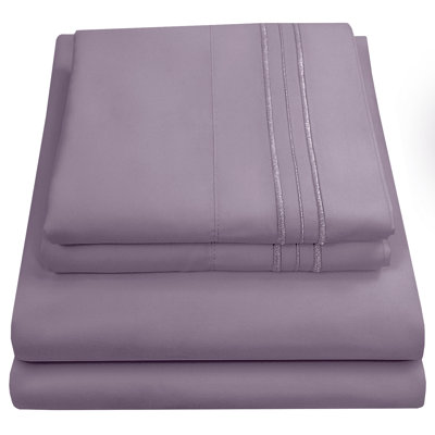 Luxurious Classic Soft Solid 1800 Series Microfiber Sheet Set, Various Colors and Sizes