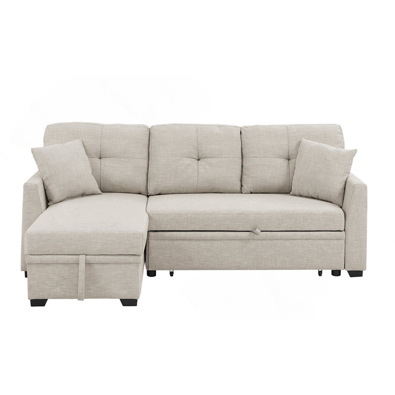 Canapé-lit coulissant, Polyester beige