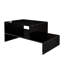 Table basse noire avec une conception architecturale intrigante et un espace de rangement fonctionnel et captivant-2109904408