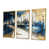Toile avec cadre flottant or