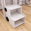 Lit mezzanine simple en bois avec tente-133202600