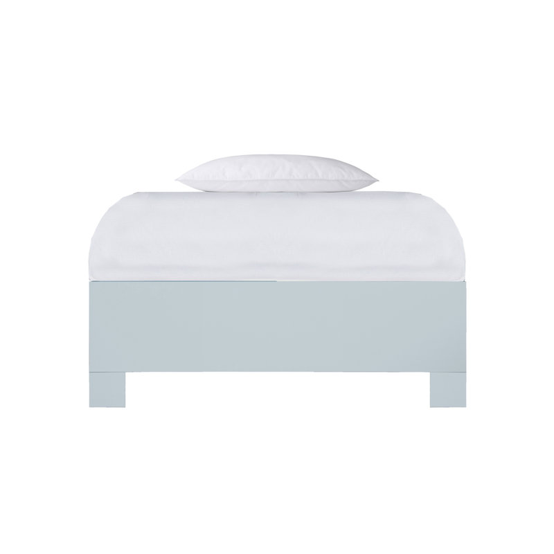 Cadre de lit standard 16 po, Simple, Bleu clair