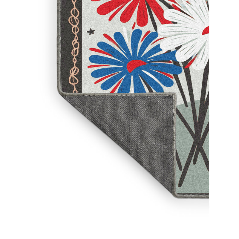 Tapis vacances des fêtes The Holiday Aisle®, Rectangle 7 pi x 9 pi