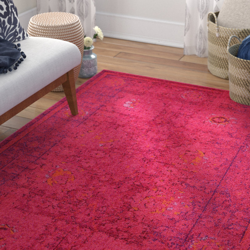 Nadene Washable Oriental Indoor Rug, Rectangle 4' x 6'
