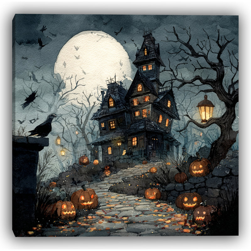 «Midnight Manor Path», art mural sur toile tendue