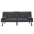 Canapé-lit convertible Meilin de 65,4 po de large avec console et port USB (ensemble de 2)