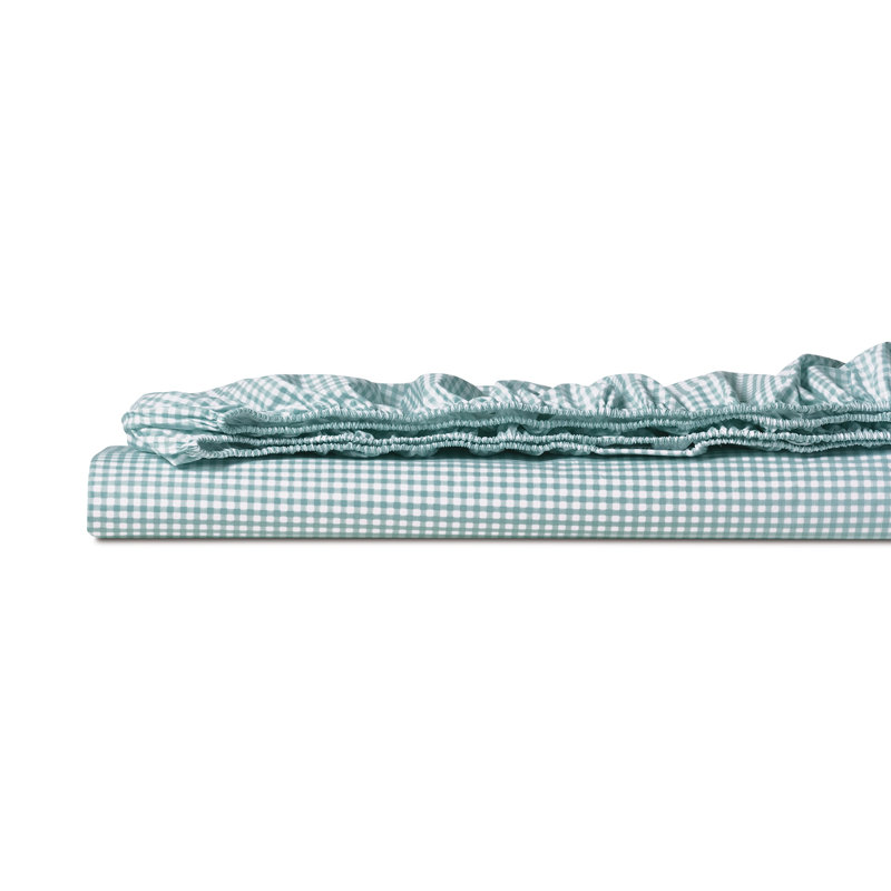 Drap-housse Malaya Gingham par Alexa Hampton, Mer, Drap-housse de taille très grand