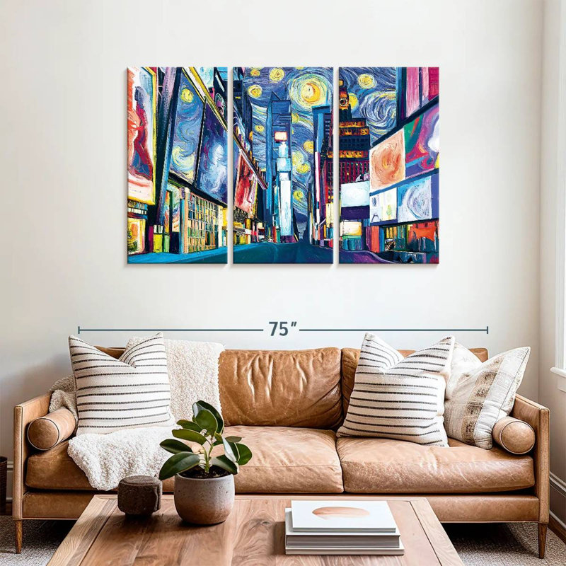 Sebbie Time Square Starry Night, 36" H x 57" W