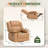 34" Wide Manual Upholstered Swivel Rocker Recliner with Adjustable Armrests-1685833463