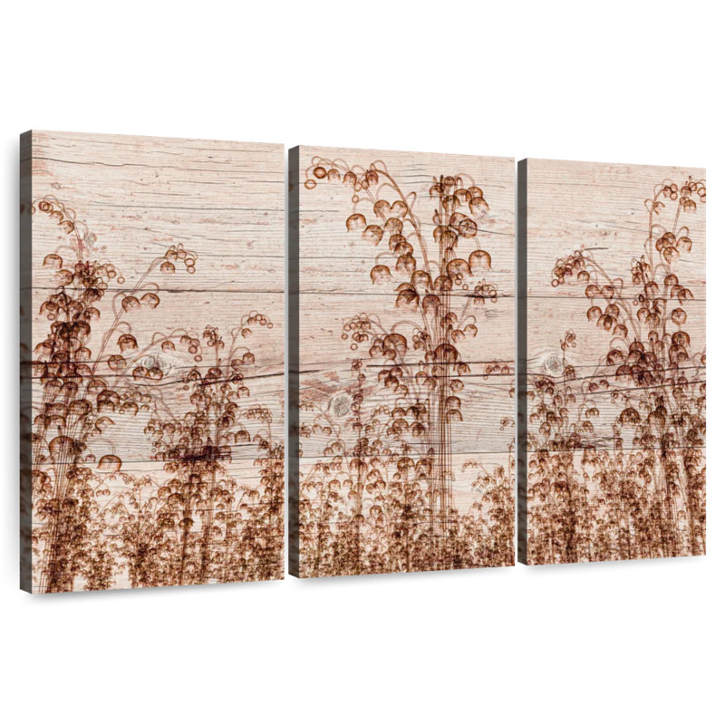 Harnek Bellflowers On Wood, 48" H x 74" W