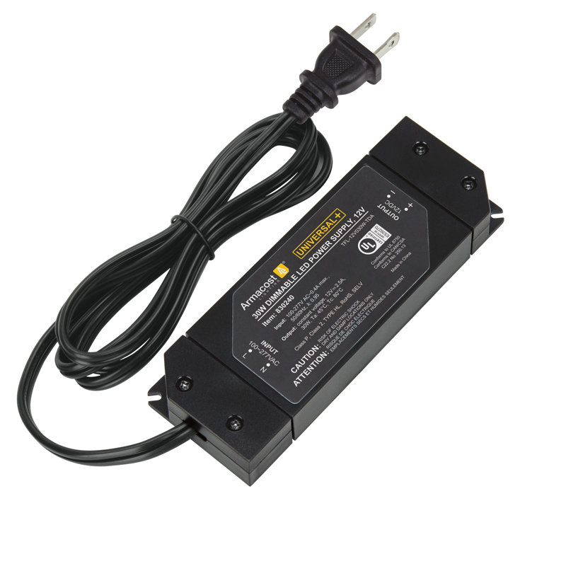 Universal + gradateur de lumière à DEL 12 V DC, 30 W, 24