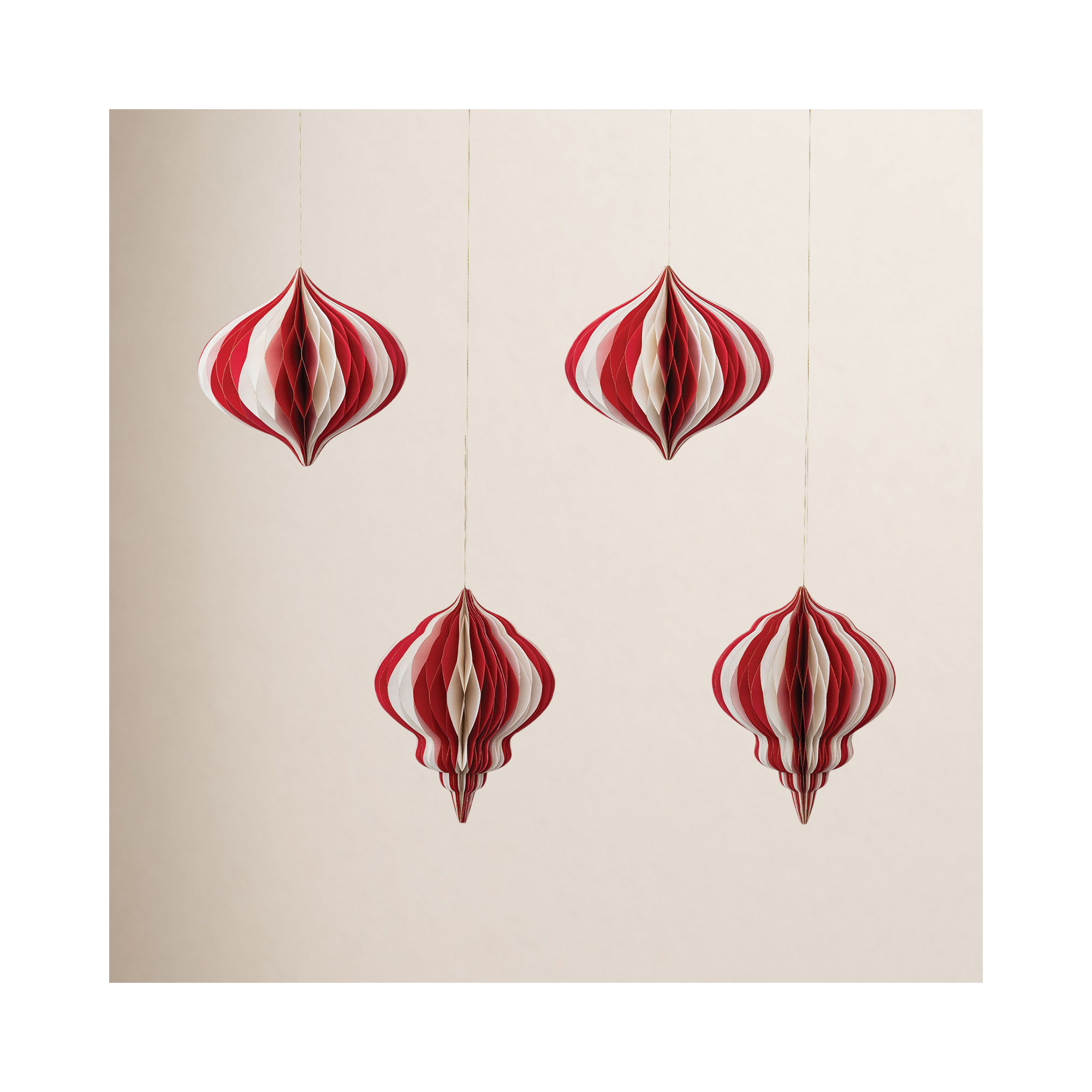 Paper Hanging Figurine Ornament (Set of 2)
