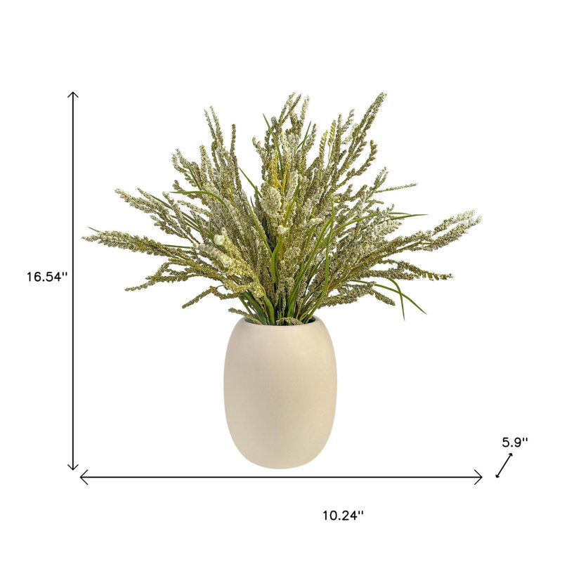 Plante grasse artificielle verte 10 po en pot beige