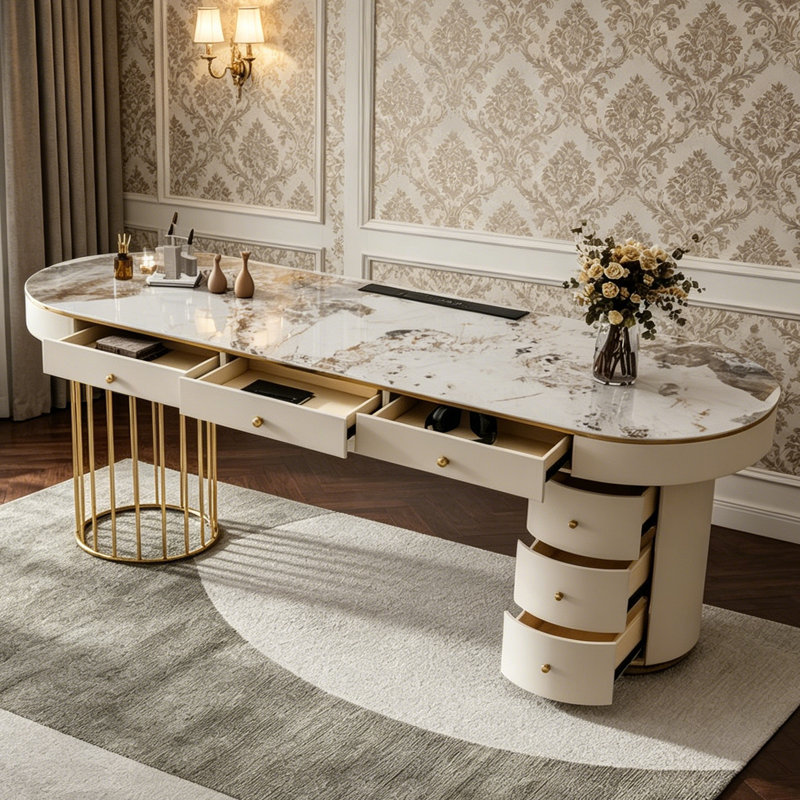 Bureau simple et luxueux, H 29,53 po x l 62,99 po x P 23,62 po