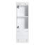 Meuble-lavabo autoportant de 36 po avec lavabo en résine, 1 armoire de rangement et petite armoire murale, tiroirs à fermeture en douceur, contreplaqué blanc brillant pour plus de confort - porte, confort