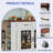 47" Large Portable Kitchen Island Dining Bar Kitchen Table with Drop Leaf and 2 Stools-1216890801