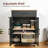 Insken 33.3" Rolling Kitchen Island Cart with Storage and Drop Leaf-1212658089