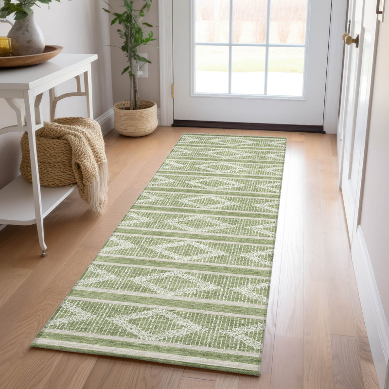  Machine Washable Indoor/Outdoor Chayden ACN1029 Purple Rug, Runner 2'3" x 7'6"