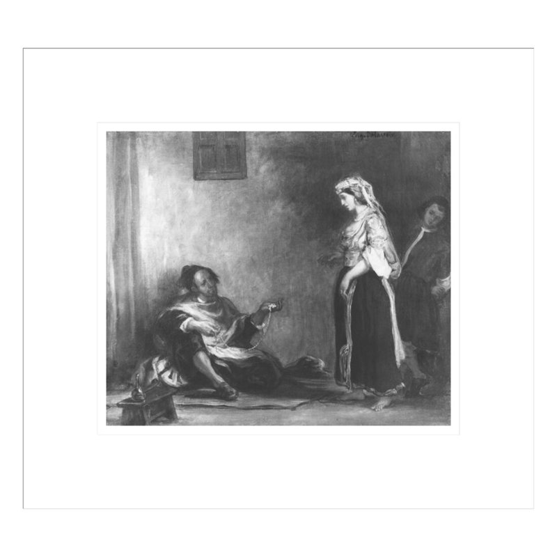 «The Arab Merchant» par Eugène Delacroix, impression giclée sur cadre, H 13,75 po x l 15,11 po