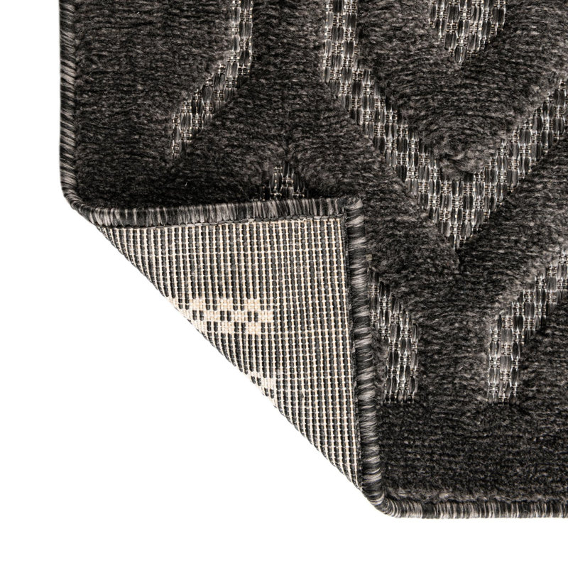 Grindstaff Geometric Indoor / Outdoor Rug, Square 7'10"