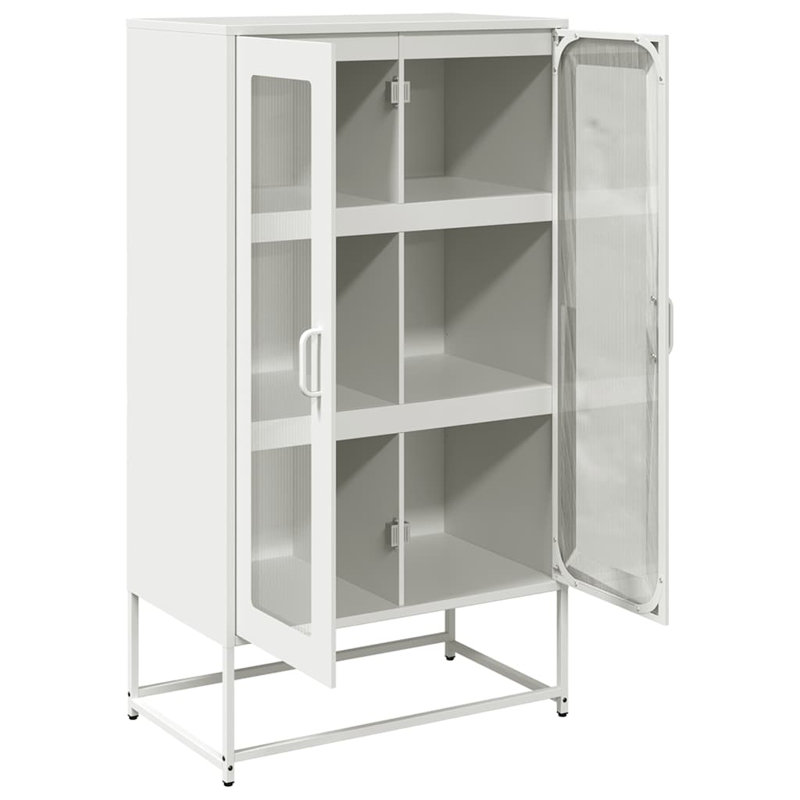 Highboard 68X39x123 Cm Steel, White