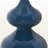 24" H Contemporary Lighting | Blue Glass & Ivory Cream Fabric Shade-107417427
