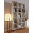 Modern Oak Bookshelf, 5 Shelves, 39.4 x 72.4 x 9.8 inches | 100% Melamine Coated Particle Board, Thickness: 0.7 inches | Wall-Mountable Design, Stylish Marble Concept, Perfect for Home or Office Storage-1777809317