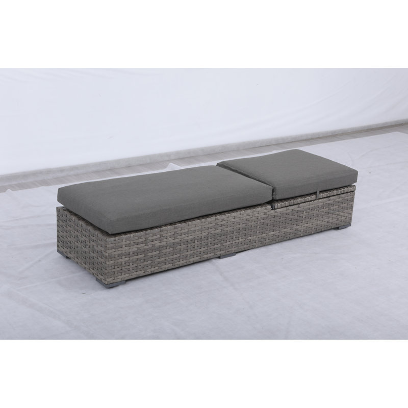 Kaiser Outdoor Wicker Chaise Lounge , Cushion Included