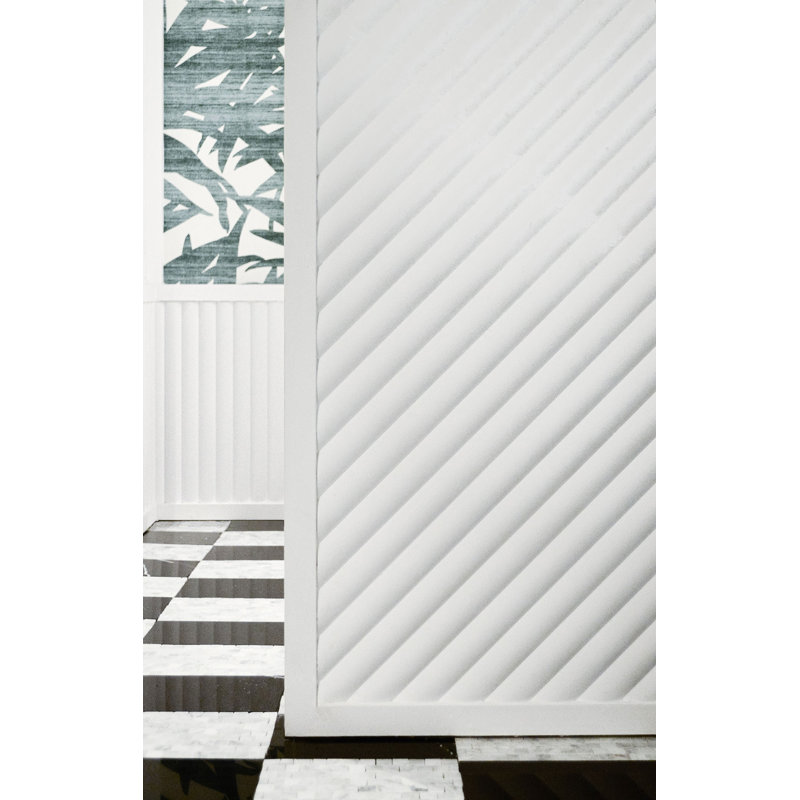5/8 in D x 9-7/8 in W x 78-3/4 in L Primed White Plain Modern Hill Polyurethane Panel Moulding