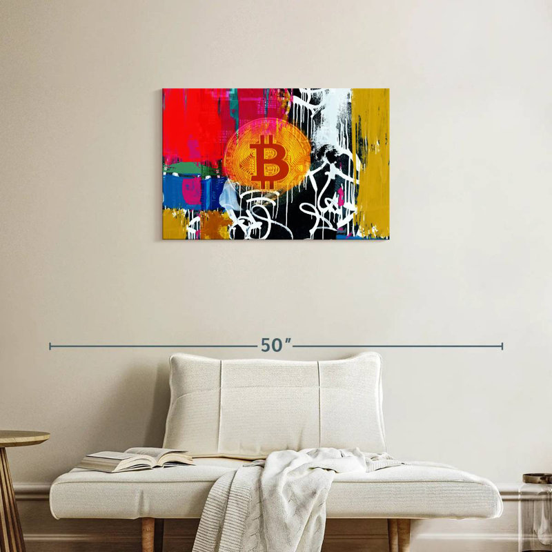 Kerner Cryptocurrency Bitcoin, 20" H x 30" W