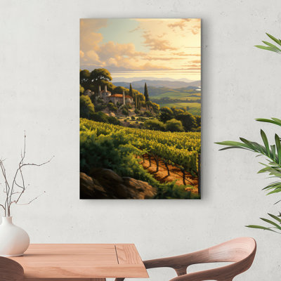 Calm Dusk - Toile verte contemporaine pour la décoration intérieure