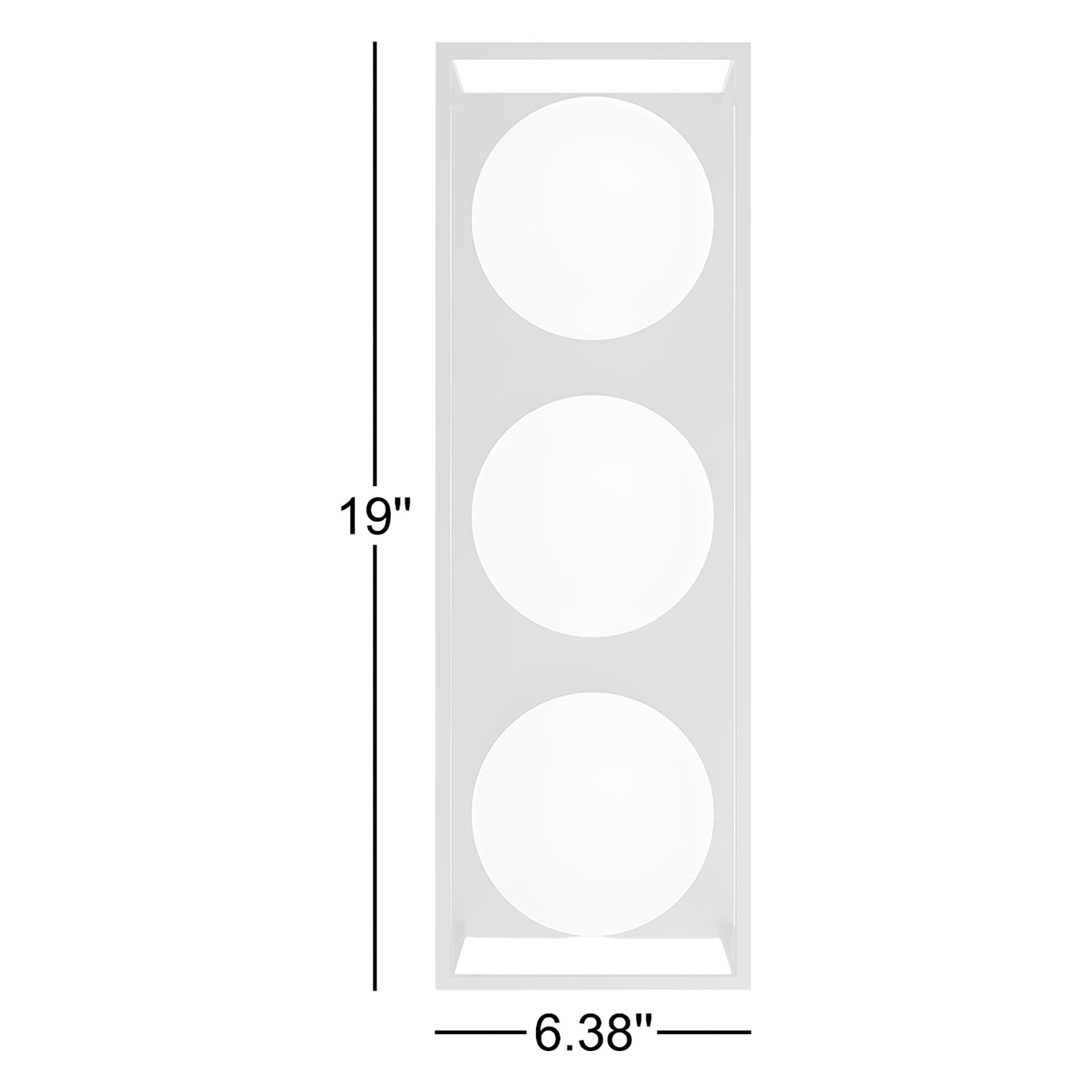 Davida 3 Light Rectangle Outdoor Wall Light