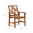 Solid Wood Slatted Outdoor Dining Armchair