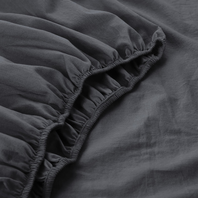 Joshua-Lewis Microfiber Brushed Fitted Sheet, Super King (6'), Charcoal