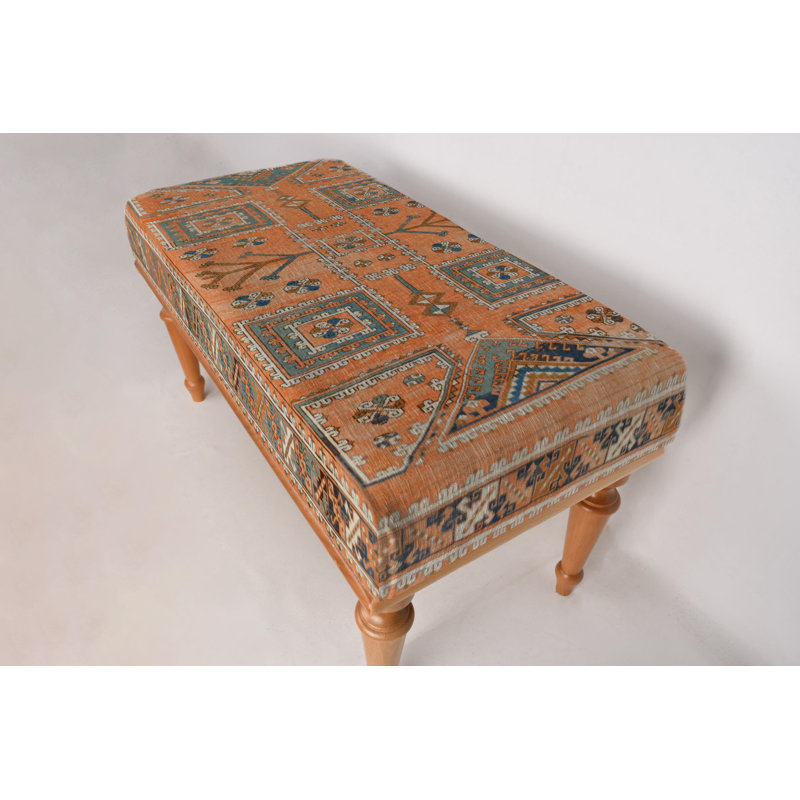 Sitting Bench, Coffee Bench, Ottoman Bench, Upholstered Bench, Turkish Rug Bench, Kilim Bench, Home Decor Bench, Handmade Bench