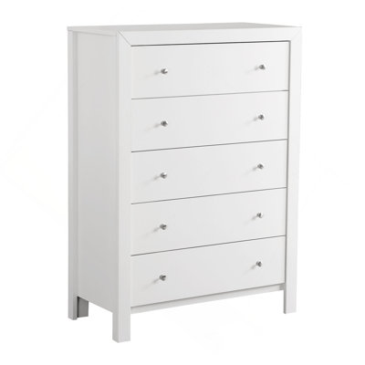 Commode verticale à 5 tiroirs avec boutons